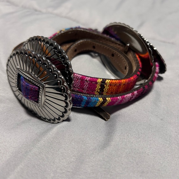 Tony Lama Serape Concho Belt Size 34 - Picture 3 of 12